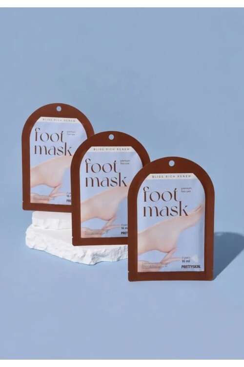 PS PRETTYSKIN Bliss Rich Renew Foot Mask 16 ml | Nemlendirici Ayak Bakım Maskesi 3lü Set