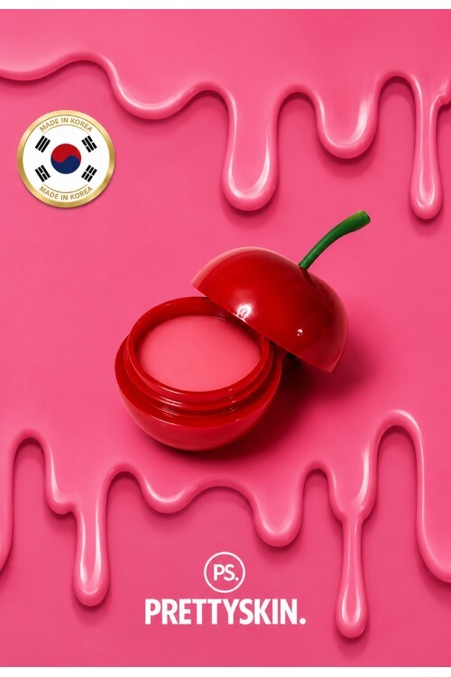 PS PRETTYSKIN Cherry Lip Balm 9 gr | Nemlendirici Kiraz Özlü Dudak Bakım Balmı