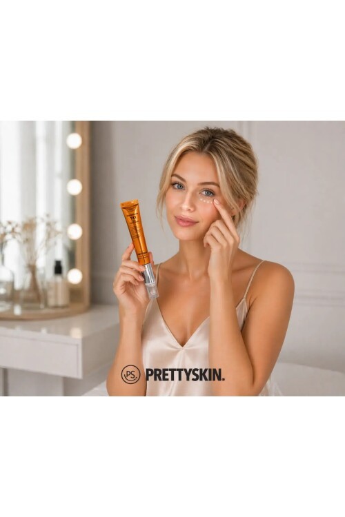 PS PRETTYSKIN Glutathione TX1 Vita Eye Cream 20 g | Soğutucu Titreşimli Aplikatör Aydınlatıcı ve Kırışıklık Karşıtı Göz Çevresi Kremi