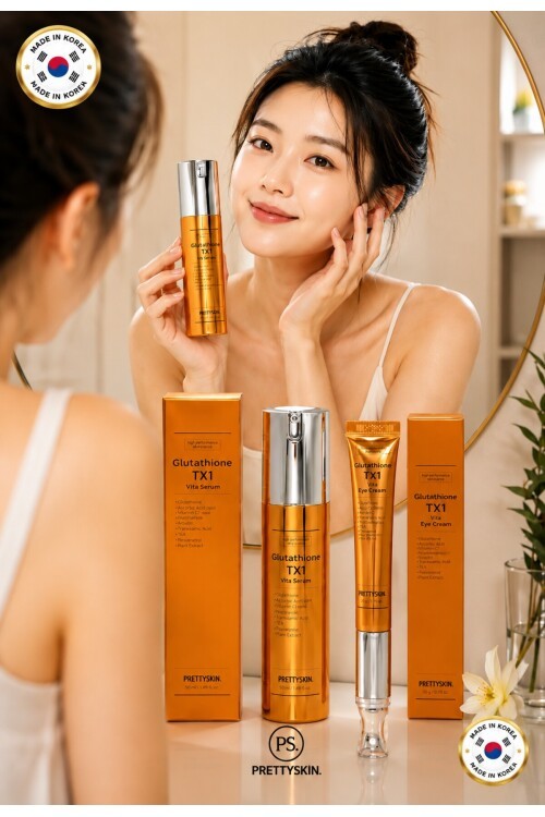 PS PRETTYSKIN Glutathione TX1 Vita Eye Cream & Glutathione TX1 Vita Serum