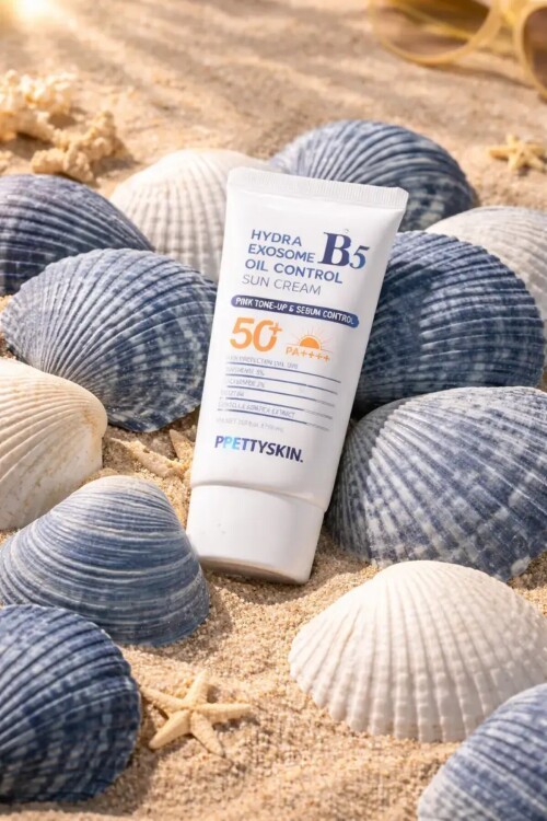 PS PRETTYSKIN Hydra Exosome B5 Oil Control Sun Cream SPF50+ PA++++ 50 ml | Karma Ciltler İçin Sebum Dengeleyici Güneş Kremi