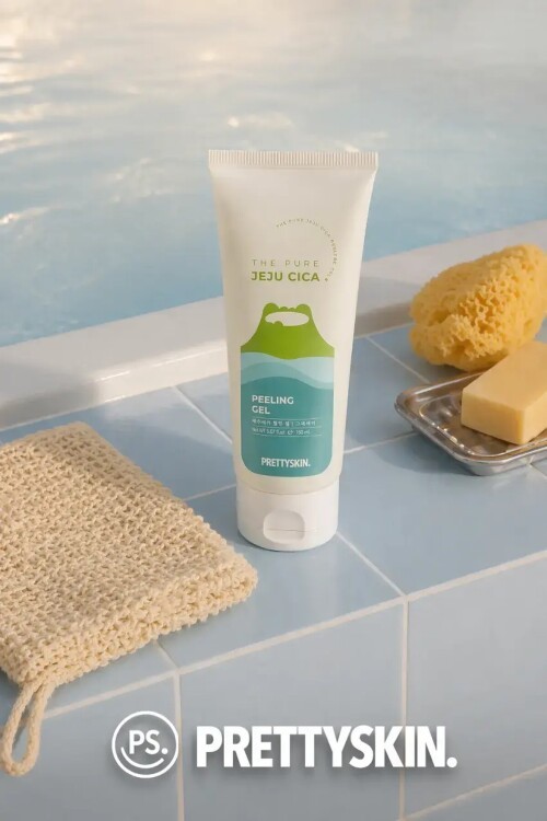 PS PRETTYSKIN Jeju Cica Peeling Gel – Hassas ve Yağlı Ciltler İçin Yatıştırıcı Peeling 150ml