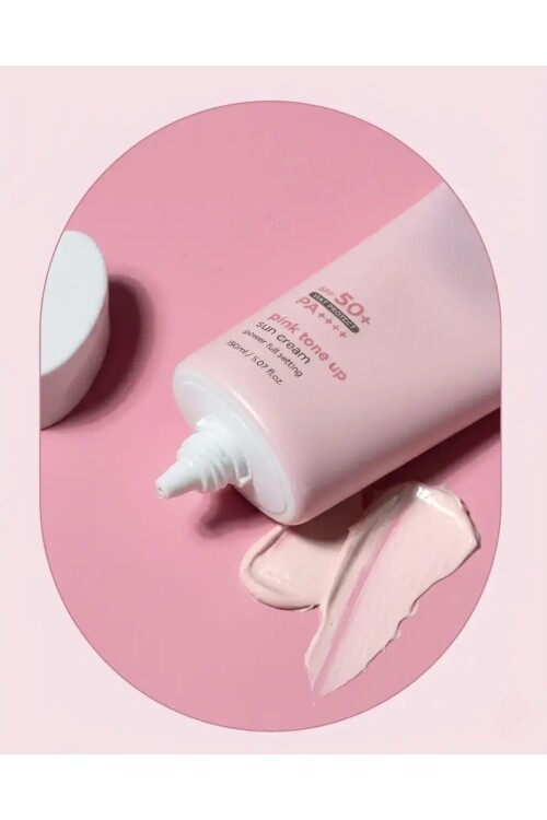 PS PRETTYSKIN Pink Tone Up Sun Cream SPF50+ PA++++ Kore Güneş Kremi Cilt Tonu Eşitleyici Aydınlatıcı 50 ml