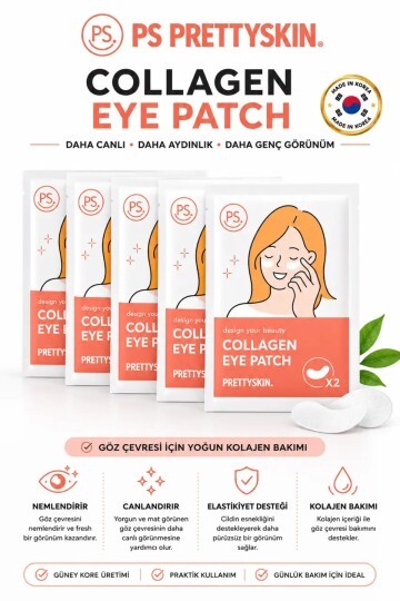 PS PRETTYSKIN Collagen Eye Patch  | Kolajen Göz Altı Maskesi 5li Set