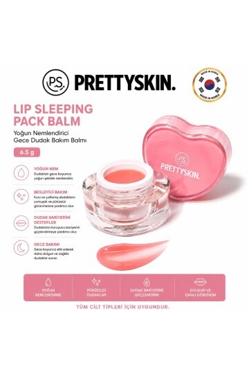 PS PRETTYSKIN Lip Sleeping Pack Balm 6.5 g | Nemlendirici Dudak Bakım Balmı