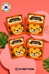 PS PRETTYSKIN Animal Tiger Aqua Mask 25gr | Nemlendirici Kaplan Desenli Kağıt Yüz Maskesi 4lü Set