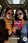 PS PRETTYSKIN Animal Tiger Aqua Mask & Animal Cat Anti-Wrinkle Mask 6lı Set 25g
